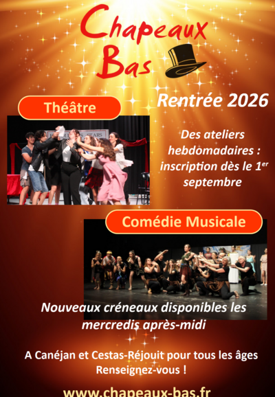 Chapeaux Bas | Ateliers de théâtre et comédie musicale | Cestas