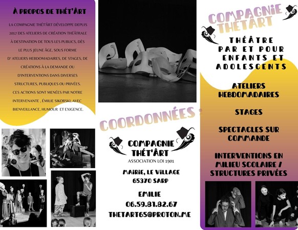 Compagnie Thét'ârt - Ateliers et stages de pratique théâtrale