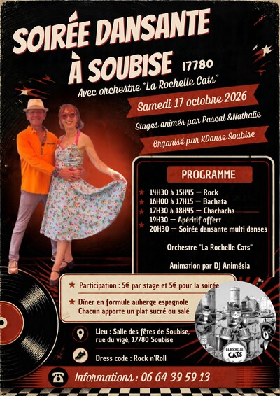 Soirée dansante avec orchestre et stages en après-midi