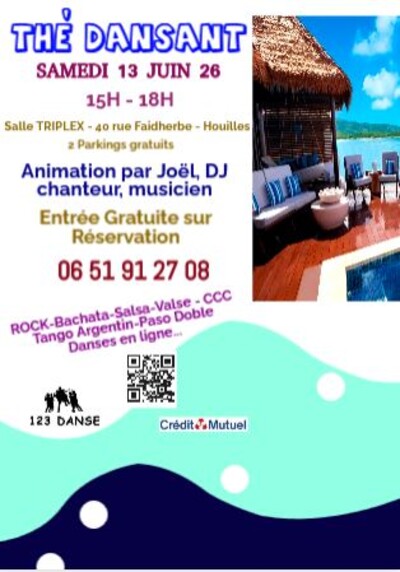 Thé dansant pour tous. Danses de loisir. Entrée Gratuite