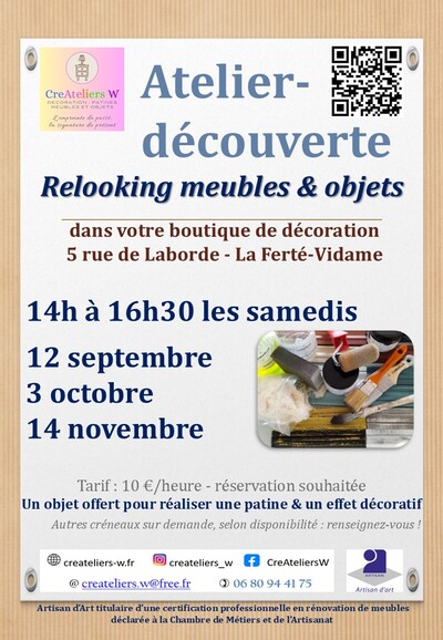 Atelier-découverte Relooking meubles et objets