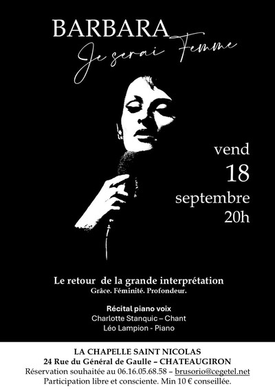 BARBARA. Je serai Femme.