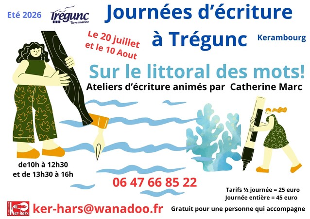 Le littoral des mots atelier d'écriture à Trégunc