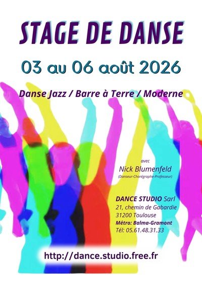 Les stages de danse d'été en août avec Nick Blumenfeld