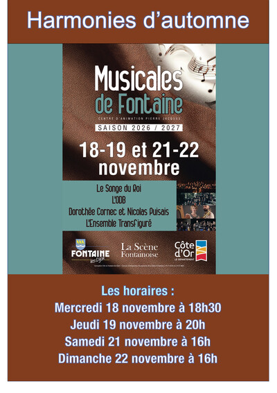 Musicales de Fontaine " Harmonies d'automne "