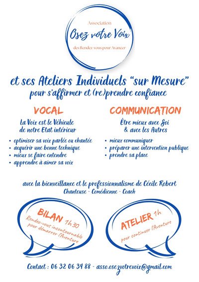 OSEZ VOTRE VOIX - Ateliers Individuels Vocal & Communication