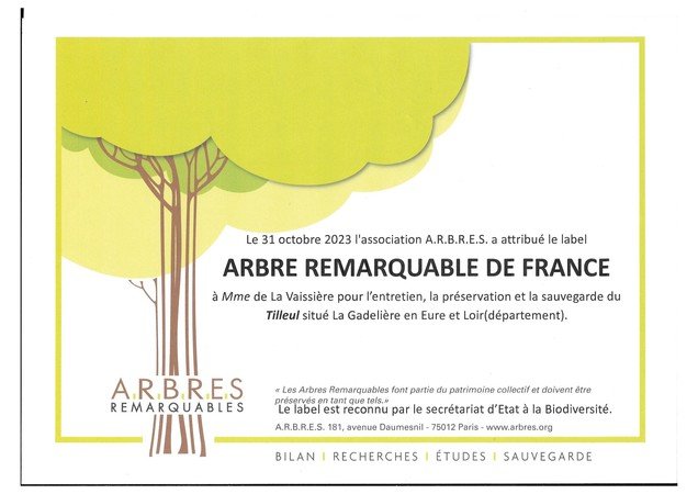 Remise de label ARBRE REMARQUABLE