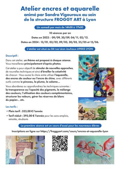 Sandra Vigouroux - Atelier encres et aquarelle