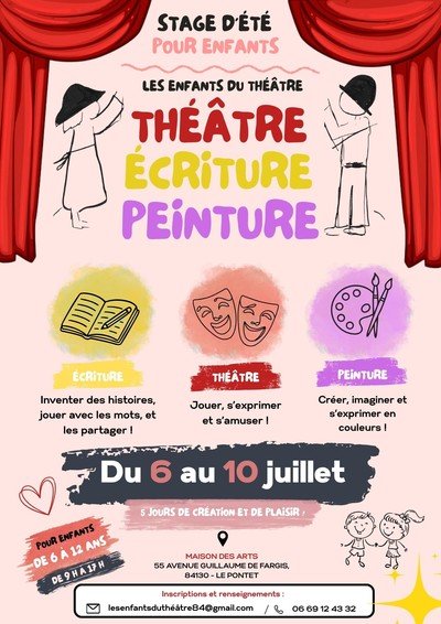 STAGE THEATRE PEINTURE ECRITURE POUR ENFANTS 6-12 ANS