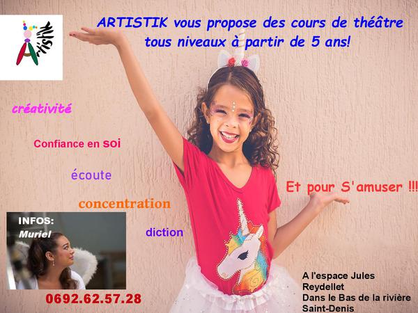 ARTISTIK atelier de théâtre - cours de théâtre tous niveaux à partir de 5 ans