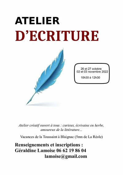 L'atelier du plumier  - Atelier d'écriture 