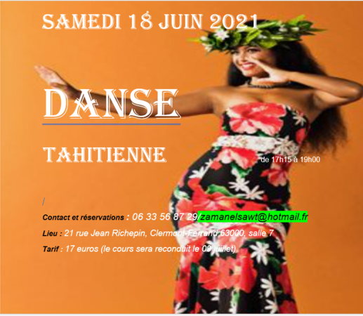 Cirta Danse du Monde - COURS DANSE TAHITIENNE