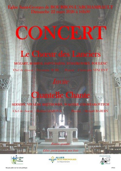 Concert le Choeur des Lanciers invite Chantelle Chante