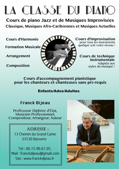 Franck Dijeau - Cours de Piano, improvisation, harmonie, arrangement