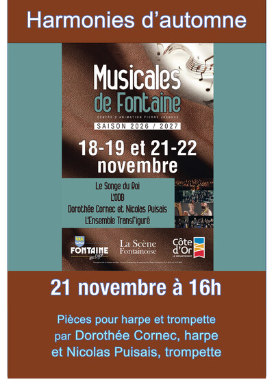 Harmonies d'automne " Duo Harpe & trompette "