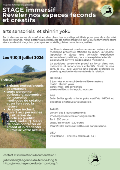 La veillée - arts sensoriels pour éveiller la créativité 