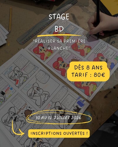 STAGE BANDE DESSINEE JUILLET 2026