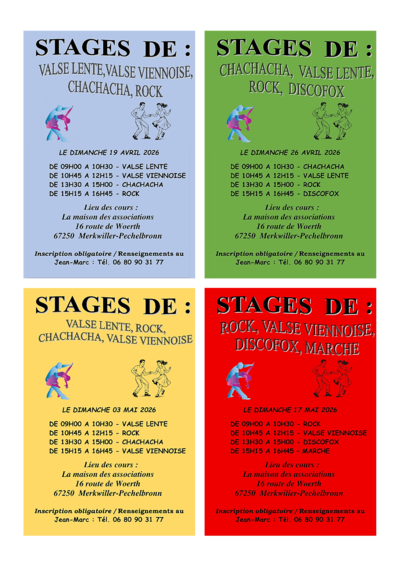 Stages de danses