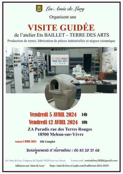 Visite des ateliers céramique Ets Baillet- Terre des arts.