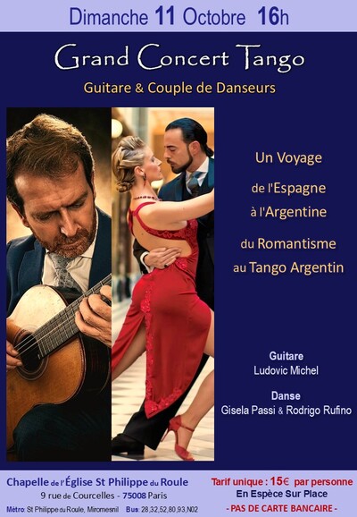Grand Concert Tango  :  Guitare & Couple de Danseurs