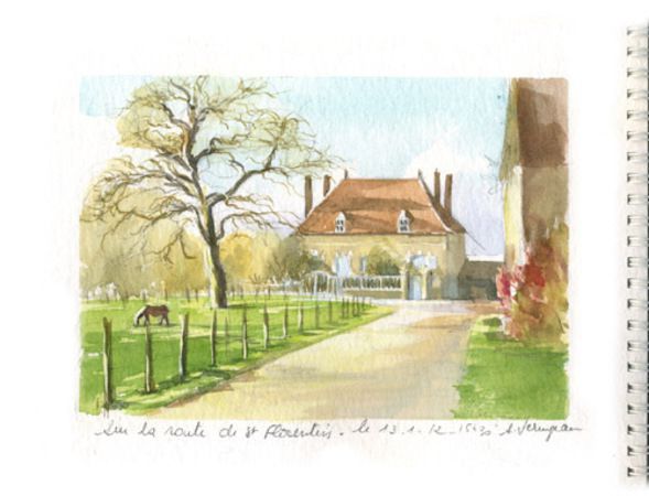 Stages d'aquarelle dans un village ancien de l'aube