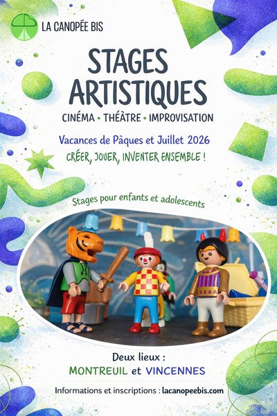 Stages Artistiques vacances de Pâques et de Juillet 2026 