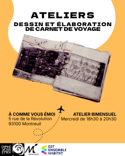 Cie L'Aspirale - Amalia Domergue - Ateliers dessin et élaboration de carnet de voyage