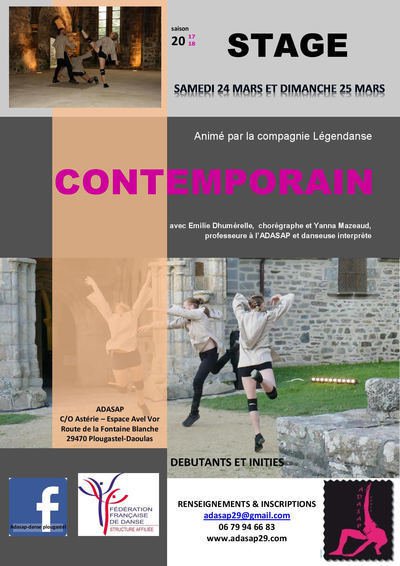 Stage de danse contemporaine à Plougastel-Daoulas