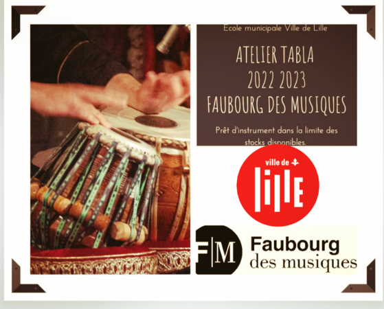 Tabla a Lille.  - Cours de Tabla. Faubourg des Musiques. 