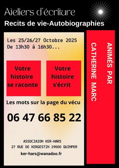 Ateliers d'écriture récits de vie /autobiographies