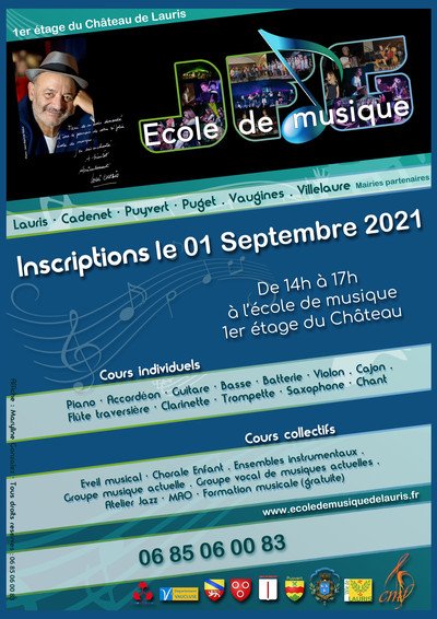 Ecole de musique JFG de Lauris - Inscriptions
