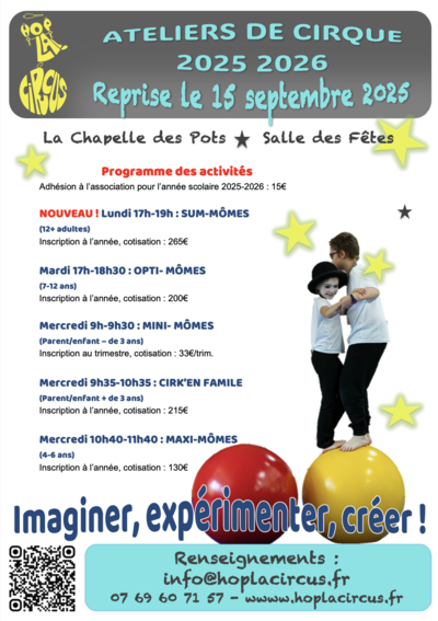 Hop Là! Circus - Ateliers de cirque