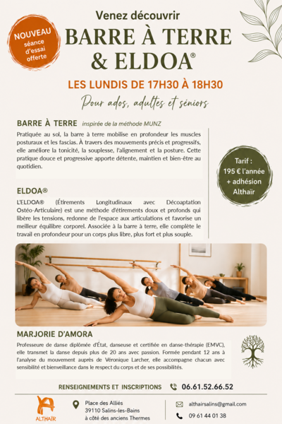 Marjorie d'Amora - Barre à terre et ELDOA