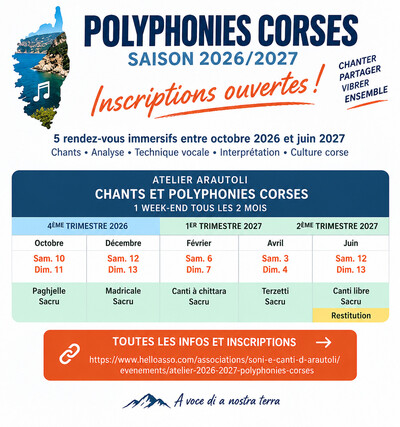 ARAUTOLI - PRATIQUE DU CHANT ET DES POLYPHONIES CORSES