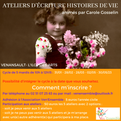 Atelier Écriture Histoires de vie