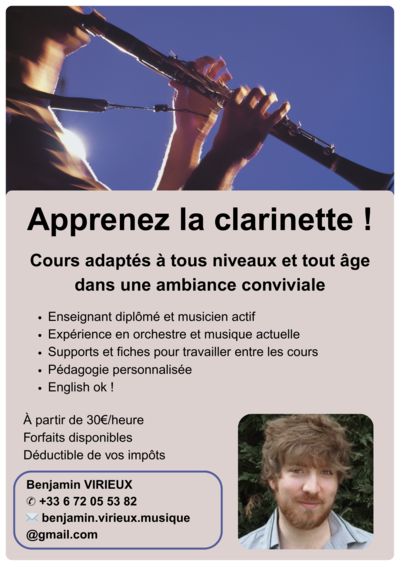 Ben Musique - Cours de clarinette