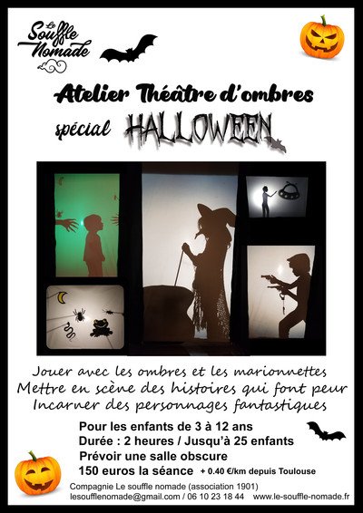 Cie Le souffle nomade - Théâtre d'ombres spécial Halloween