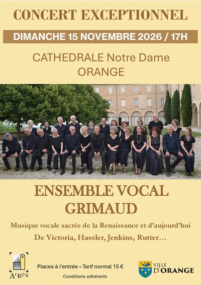 Concert exeptionnel de L'Ensemble Vocal Grimaud