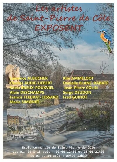 Exposition de peintures, sculptures et photos