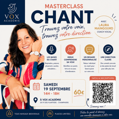 MASTERCLASS CHANT Faites le point avec votre coach vocal