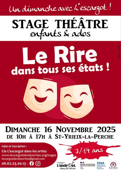 Stage théâtre « Le Rire dans tous ses états ! » - 7/14 ans