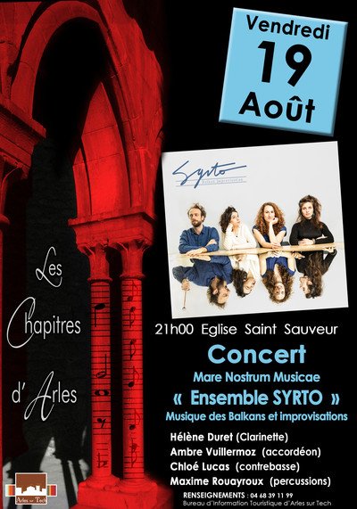 Concert exceptionnel de SYRTO QUARTET aux Chapitres d'Arles 