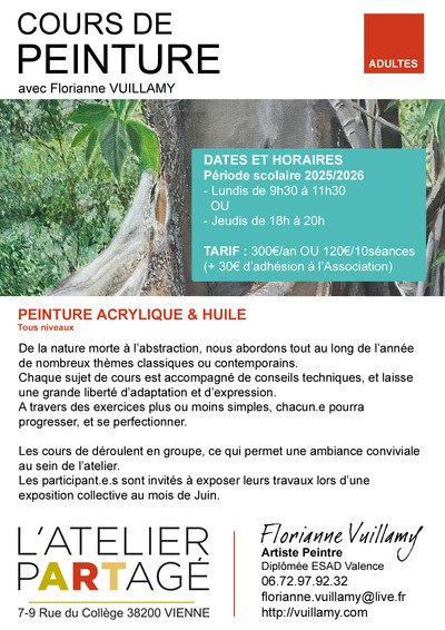 Florianne Vuillamy - Cours de Peinture Adultes