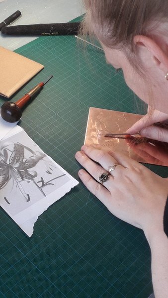 Formation Gravure au burin avec Catherine Gillet