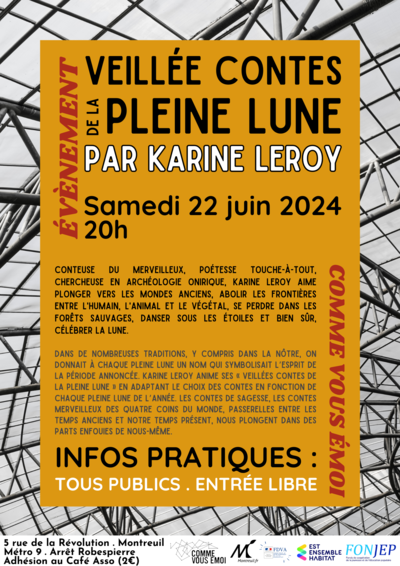 VEILLÉE CONTES DE LA PLEINE LUNE - KARINE LEROY