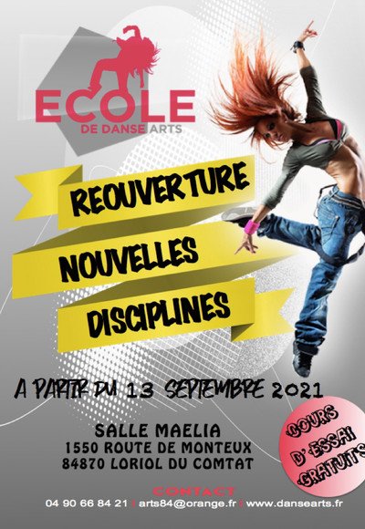 ASSOCIATION ARTS - Nouveaux Cours à l'ECOLE DE DANSE ARTS