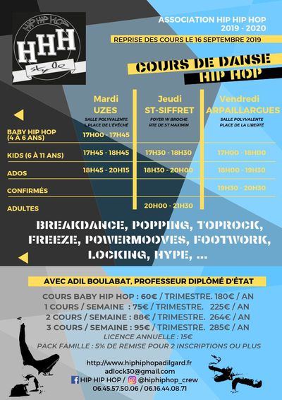 ASSOCIATION HIP HIP HOP - Cours de HIP-HOP