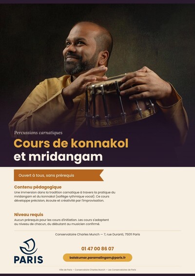 Balakumar Paramalingam - Cours de Konnakol et Mridangam – Percussions