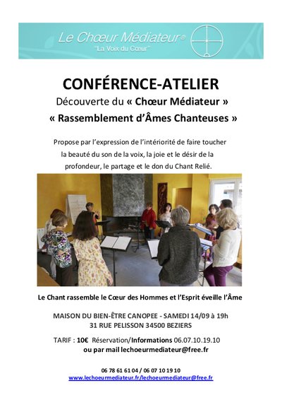 Conférence-Atelier "Découverte du Chœur Médiateur"
