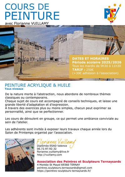 Florianne Vuillamy - Cours de Peinture Adultes